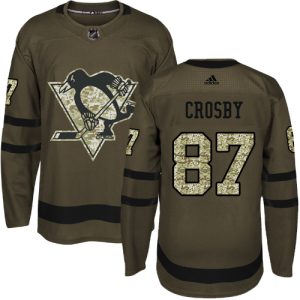 Herren Pittsburgh Penguins Eishockey Trikot Sidney Crosby #87 Authentic Grün Salute to Service